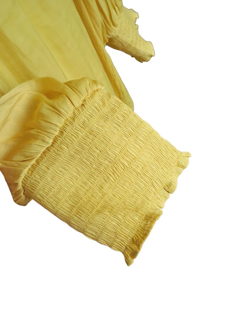 NWT Naked Zebra Yellow Fawn 3/4 Length Blouse Size Medium - Picture 4 of 6